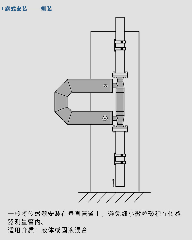 天然氣質(zhì)量流量計(jì)垂直安裝示意圖