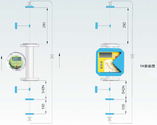 消防轉(zhuǎn)子流量計(jì)54安裝圖
